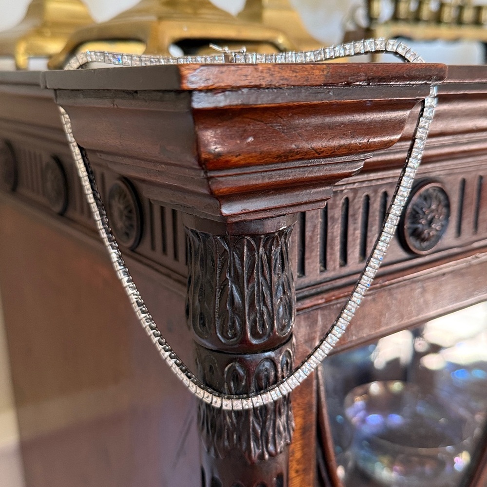 Nadri silver tennis necklace 16”. NWOT. Gorgeous